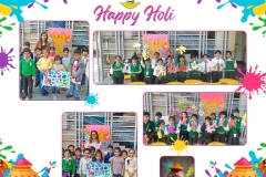 Purple & Pink Playful Festival Holi Photo Collage - 1